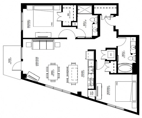 1500 Nicollet_2 Bedroom Floor Plan  at 1500 Nicollet, Minneapolis, MN